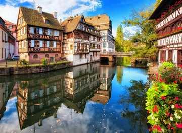 Vue sur le canal de Strasbourg, dans le centre ville